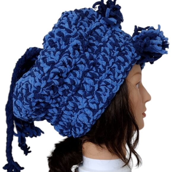 Slouchy, Beret Type Hat OOAK Handmade Crochet Free Hand Women's One Size - Picture 14 of 14